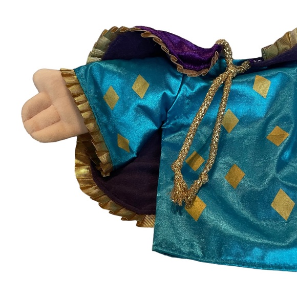 Montessori Vintage Royalty King Hand Puppet Metallic Gold Crown Kids Learning HF - Picture 3 of 12